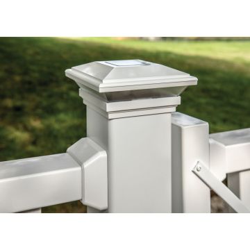 RDI 4"x4" CONTEMPORARY SOLAR POST CAP [73019234](WHITE)
